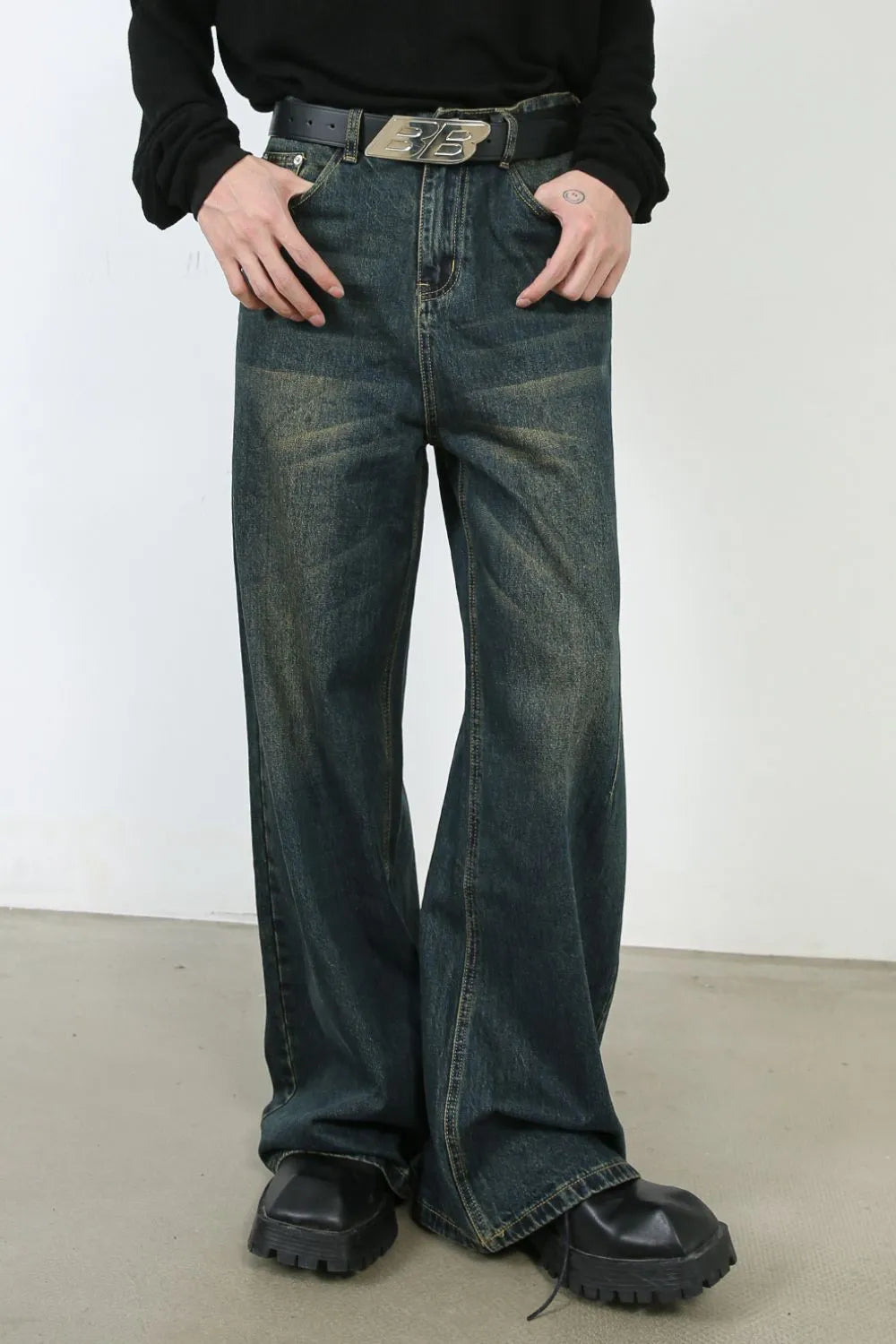 Men's Loose Fit Jeans Dark