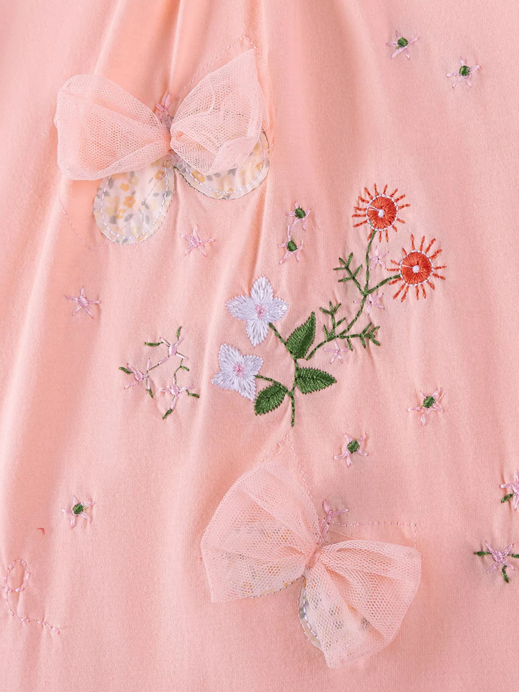 women's children's ruffled hem short sleeve dress - extra view