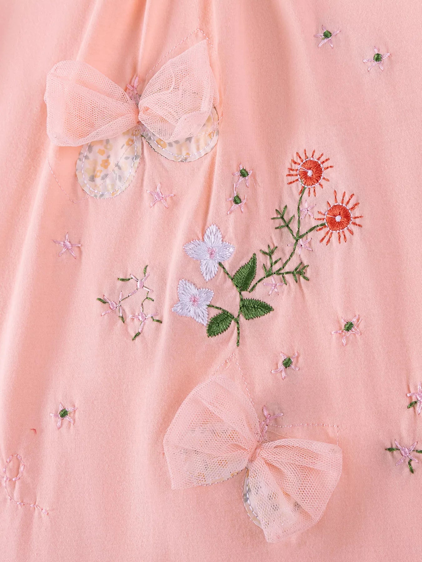 women's children's ruffled hem short sleeve dress - extra view