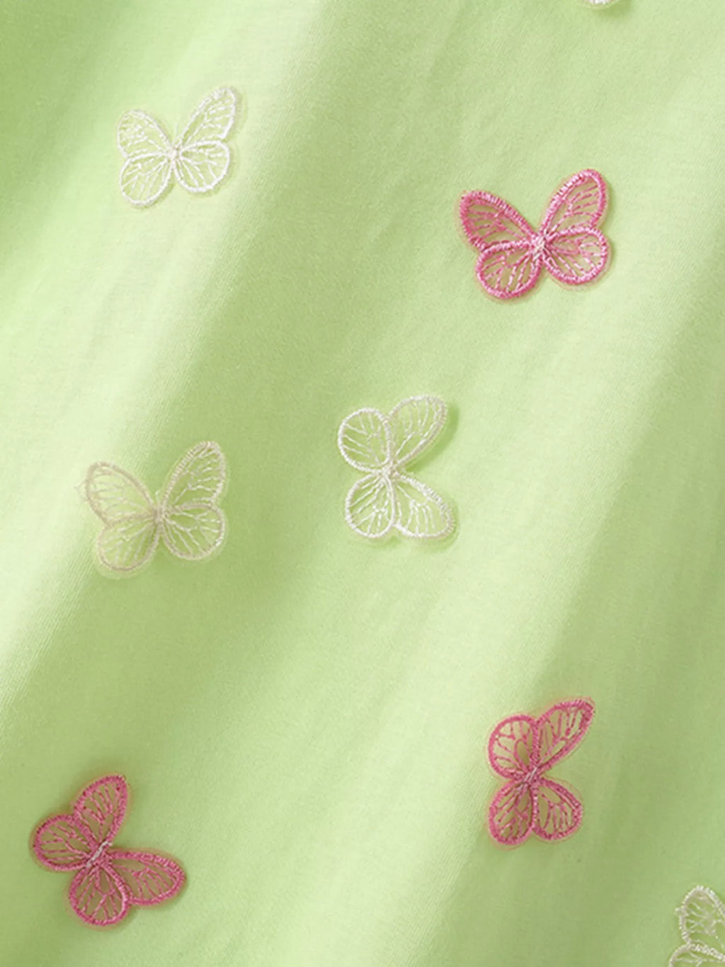 women's children's butterfly applique short sleeve t-shirt - back view