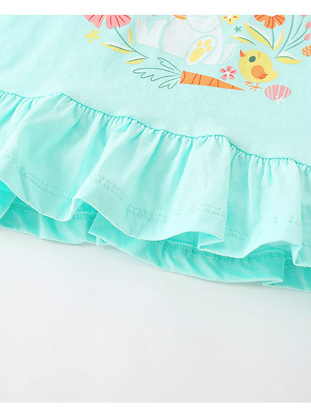 women's children's bunny graphic ruffle hem t-shirt - styling option