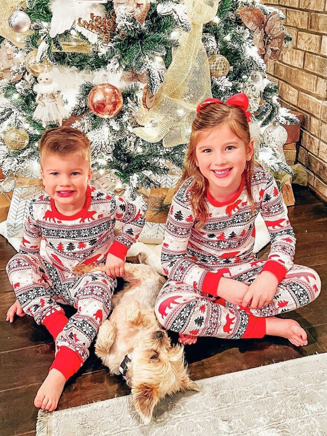 christmas long sleeve top and pants set — stylish clothing for kids
