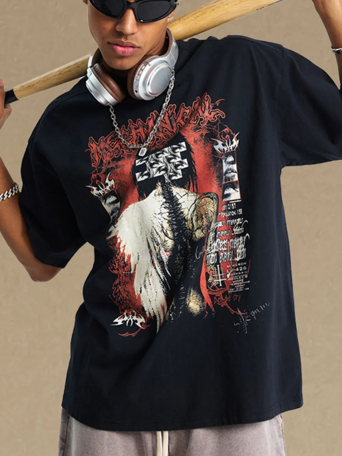 Men's Graphic Round Neck Half Sleeve T-Shirt