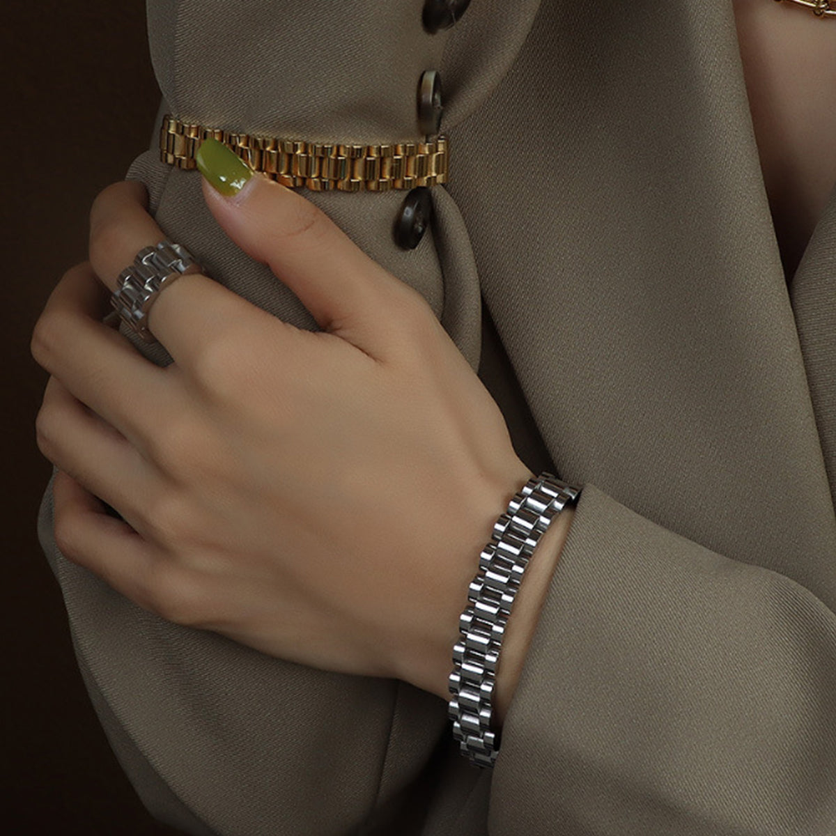 activewear — titanium steel chain bracelet