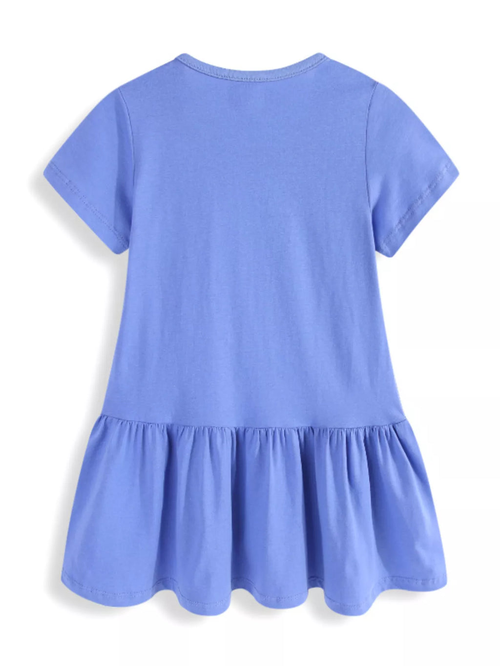 women's children's unicorn floral applique ruffle hem dress - alternate angle