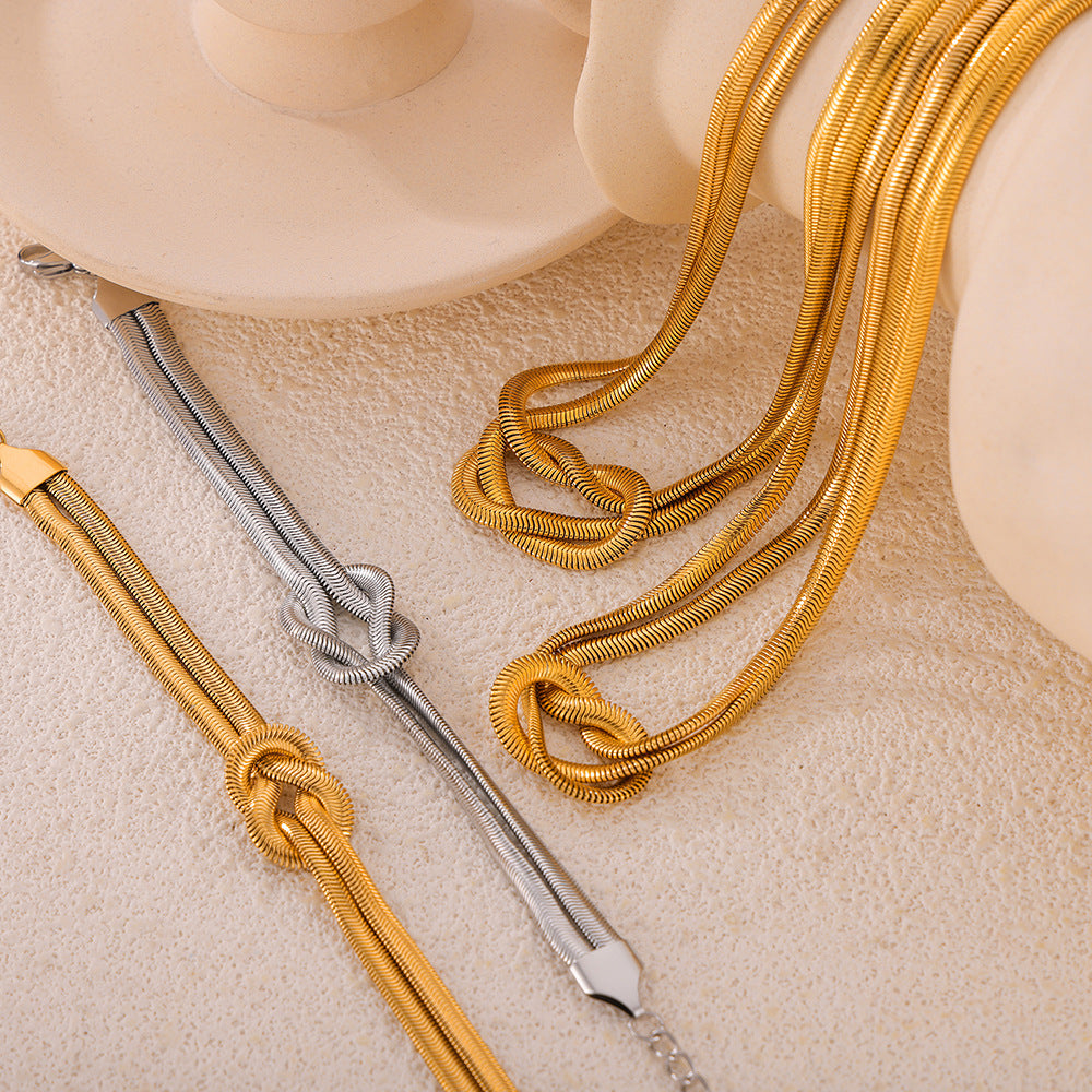 activewear — titanium steel knot bracelet