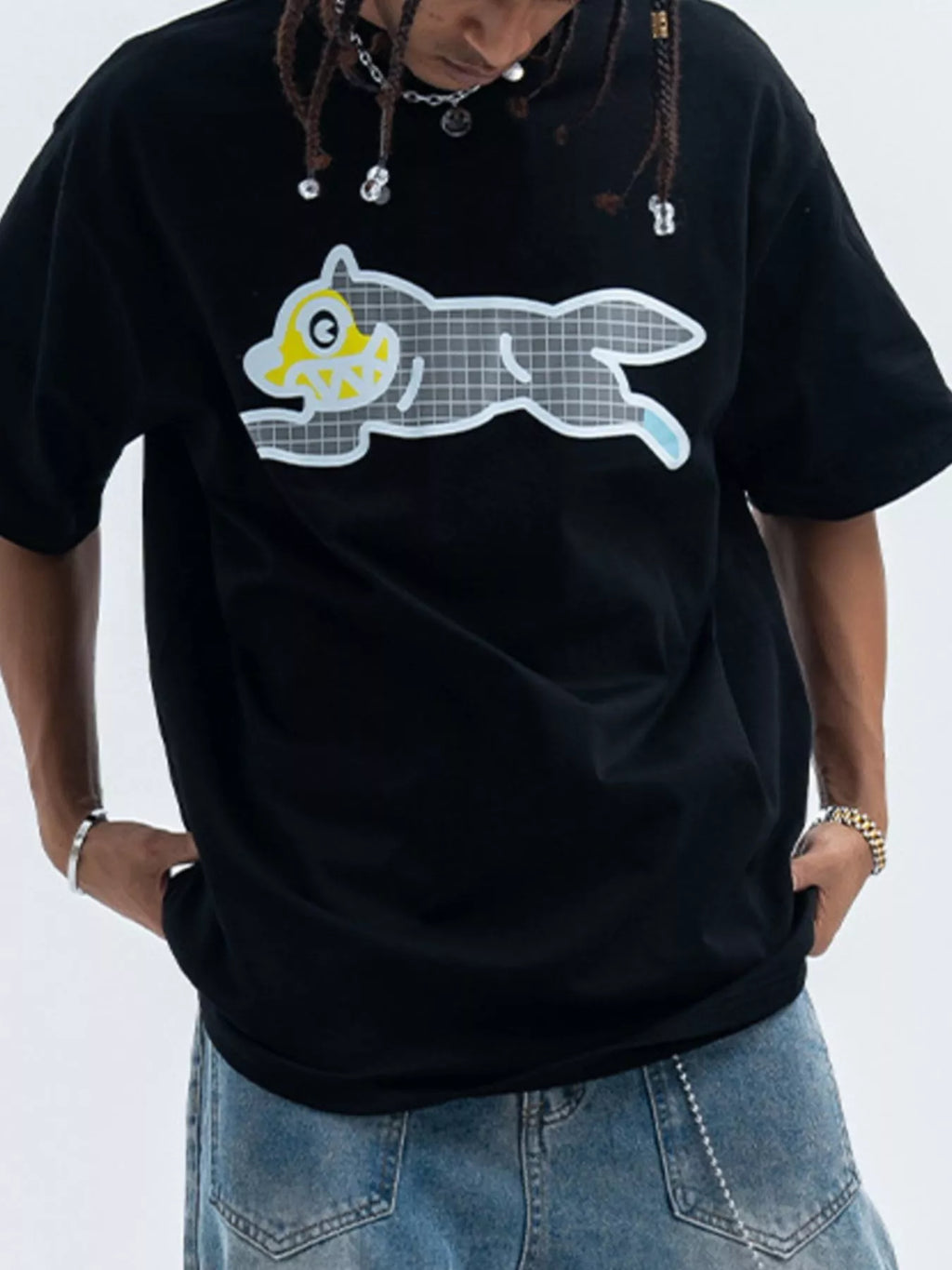 men's men's graphic round neck relaxed fit t-shirt - main product image