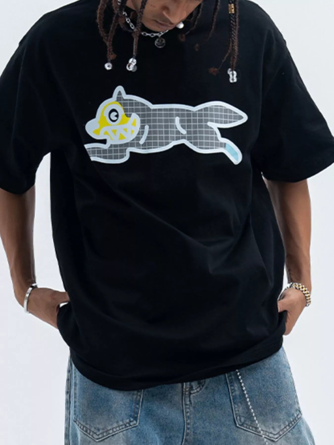 men's men's graphic round neck relaxed fit t-shirt - main product image