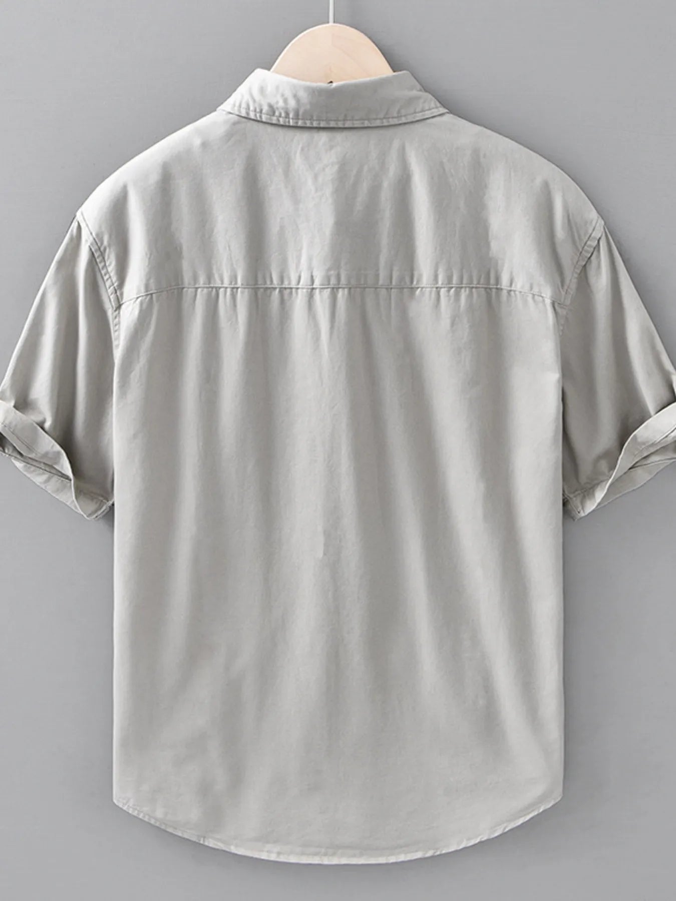 men's men's plus size casual color block short sleeve shirt - alternate angle