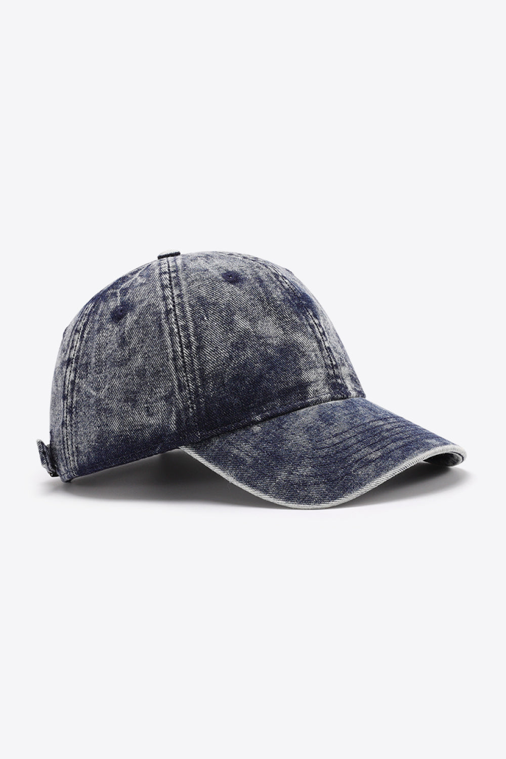 Plain Adjustable Baseball Cap Dark Blue One Size