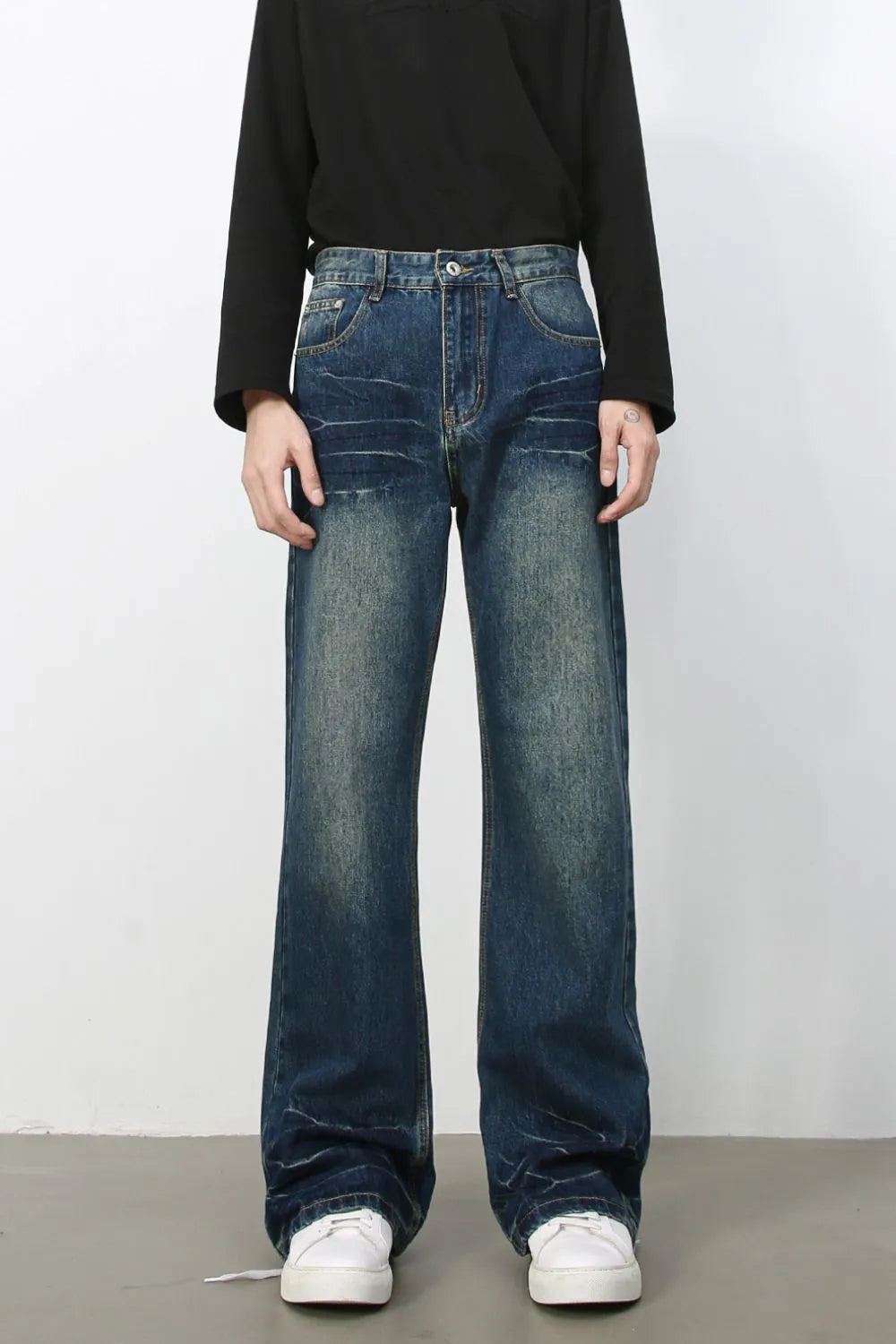 Men's Bootcut Jeans with Pockets Dark