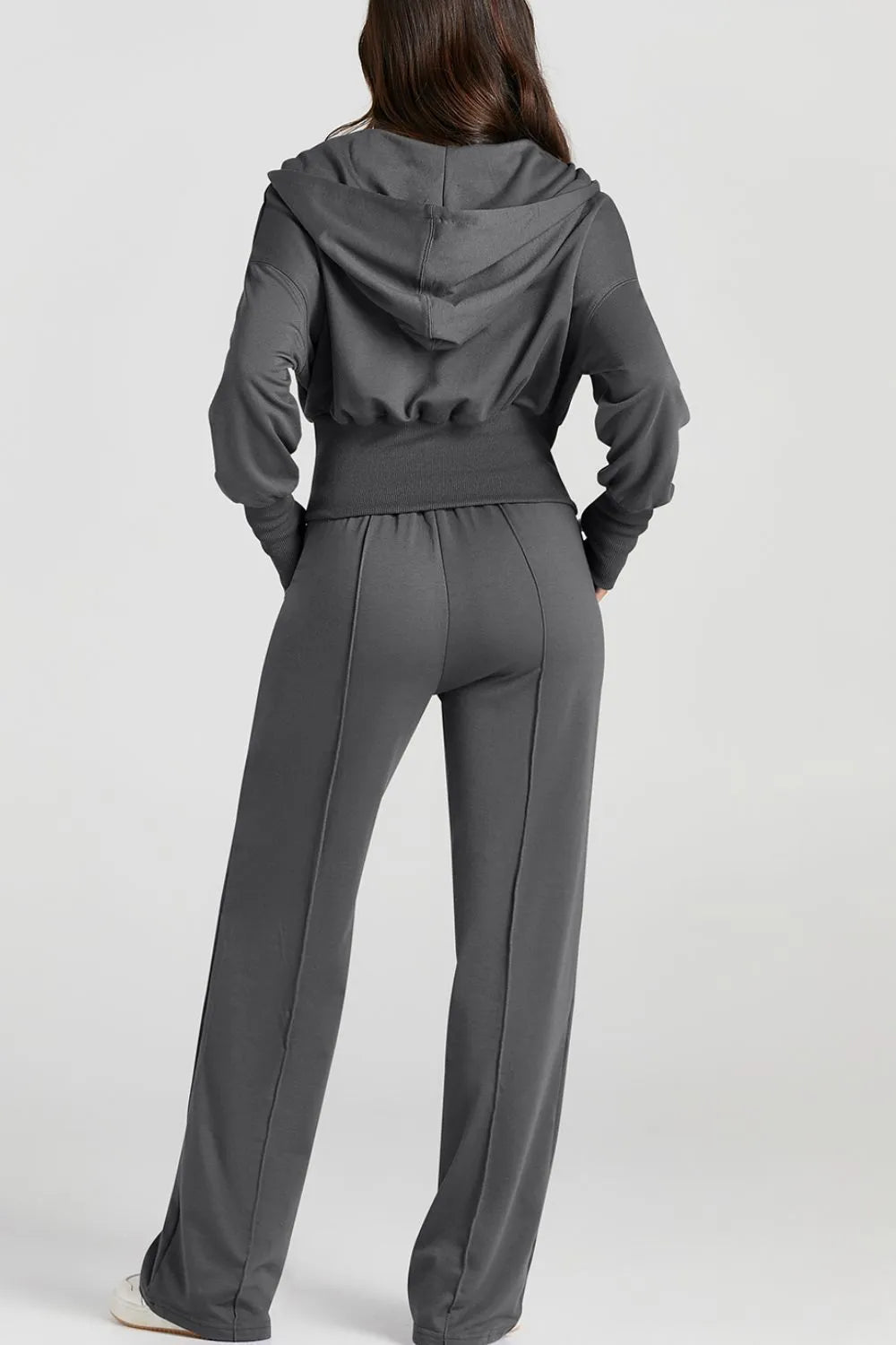 women's zip-up hoodie and pants active set - styling option