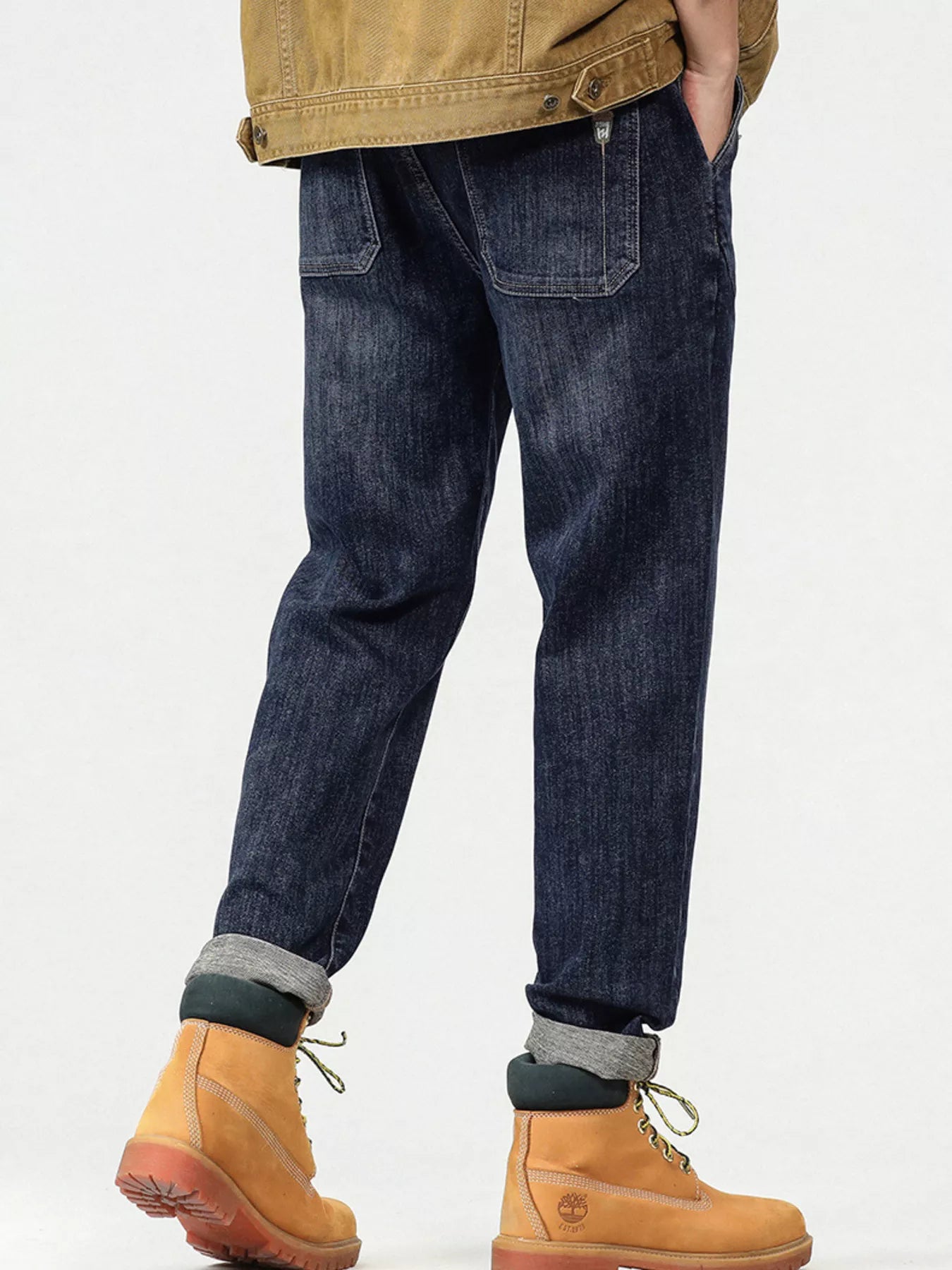 men's men's plus size vintage wash relaxed fit jeans - product detail