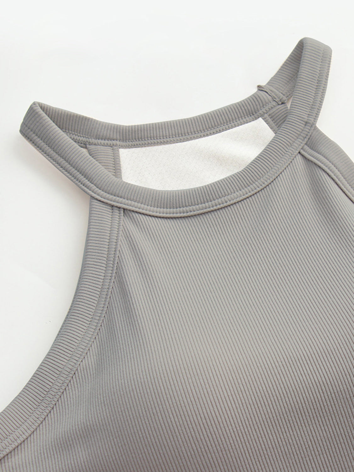 Grecian Neck Tank With Chest Pads