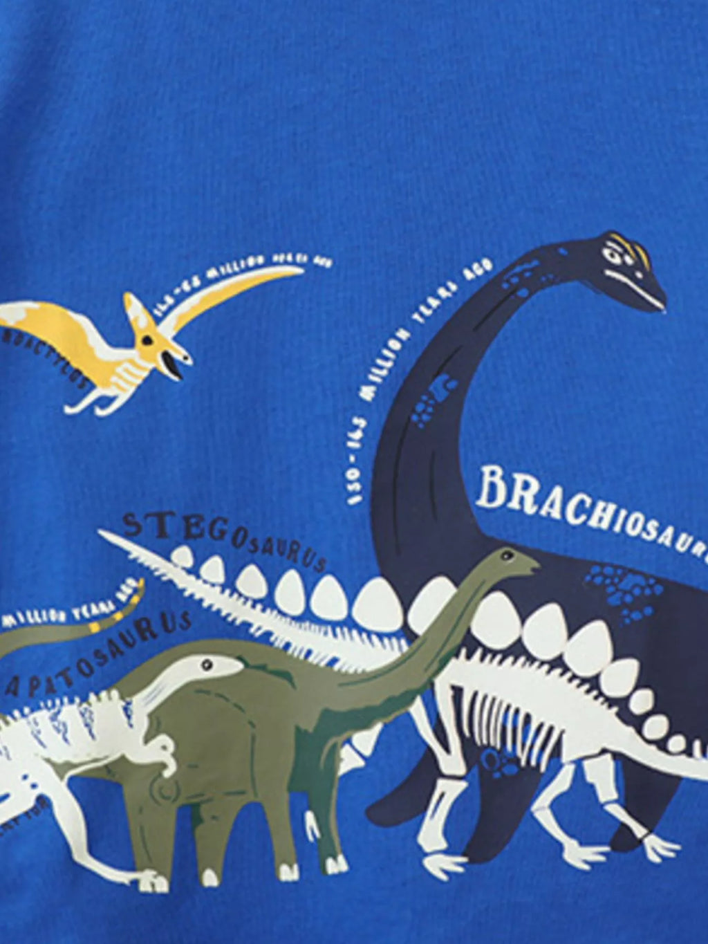 women's children's dinosaur print crew neck short sleeve t-shirt - extra view