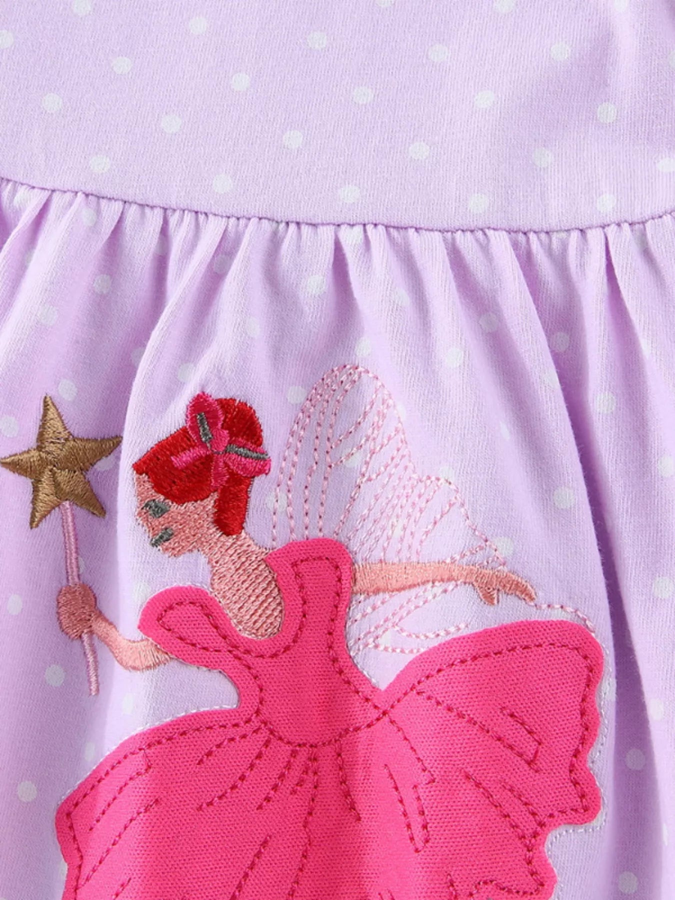women's children's ballerina embroidered round neck dress - additional image
