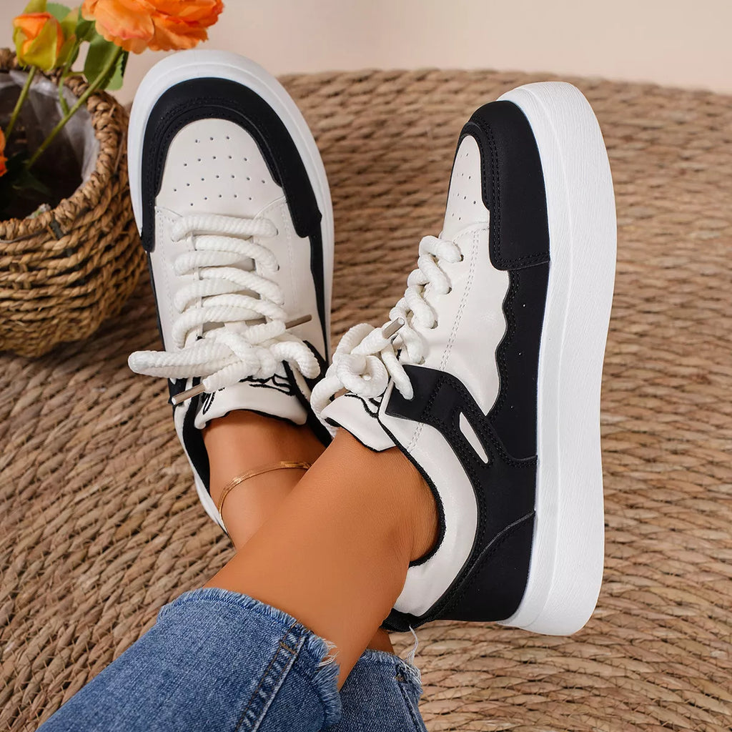 women's round toe platform sneakers - additional image