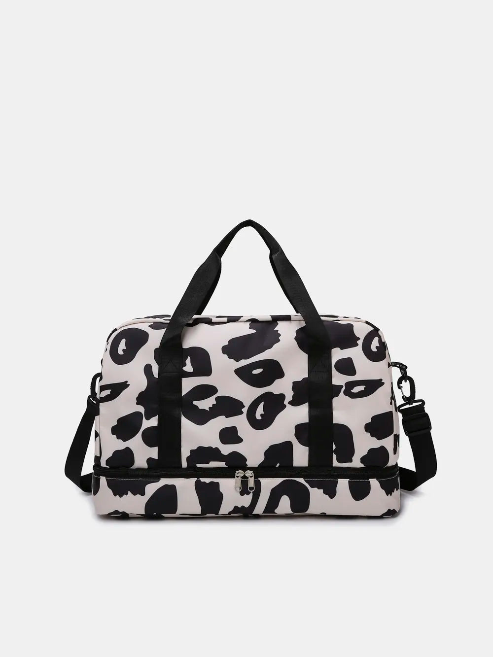 Oxford Cloth Leopard Travel Bag Beige One Size