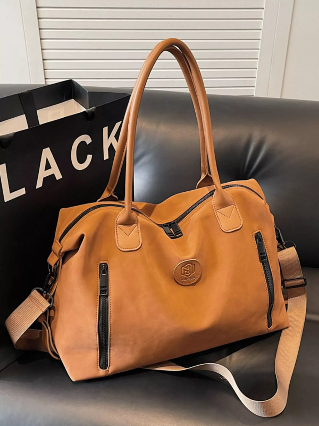 women's adjustable shoulder strap travel duffel bag - extra view