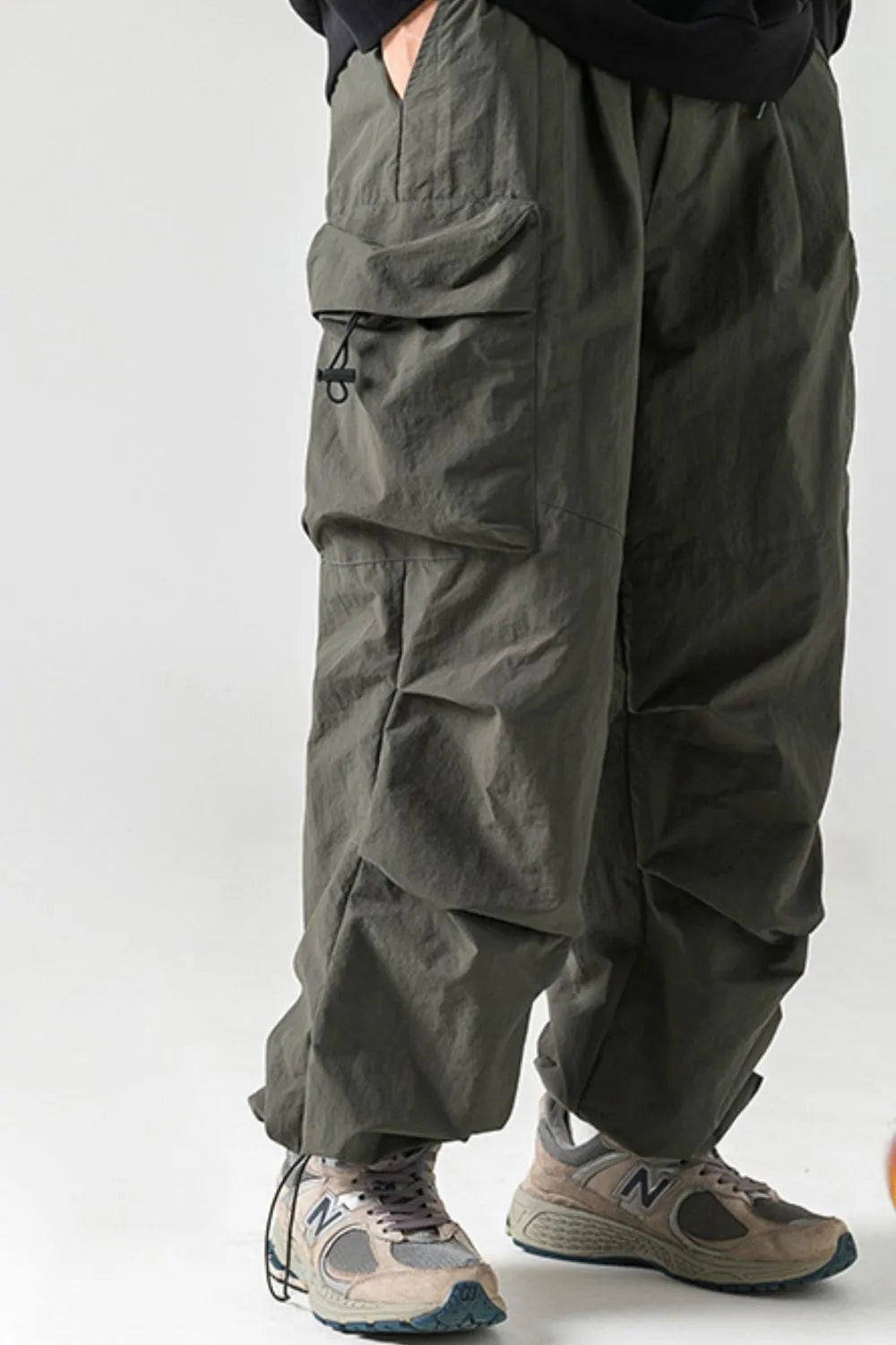 men's plus size elastic waist pants with pockets — men’s apparel view