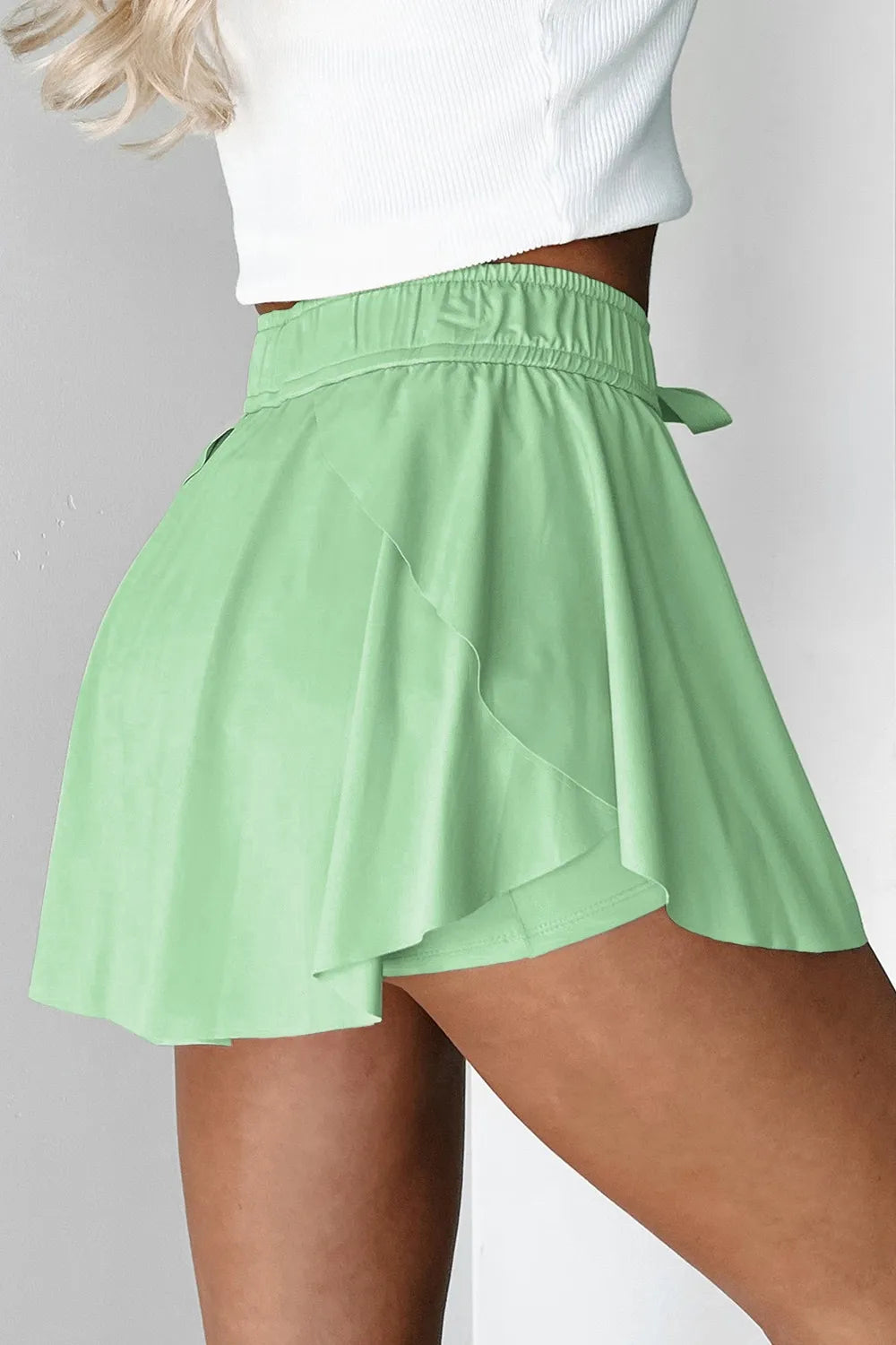 women's drawstring active skorts - product detail