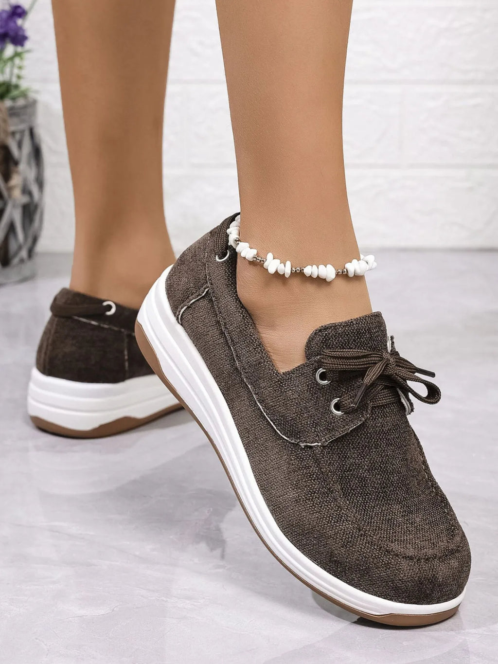 women's lace up wedge sneakers - product detail