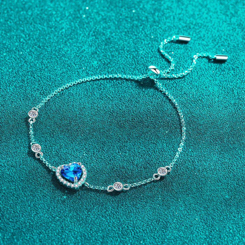 Donjane women’s bracelet featuring a radiant 1 carat moissanite center and polished silver setting