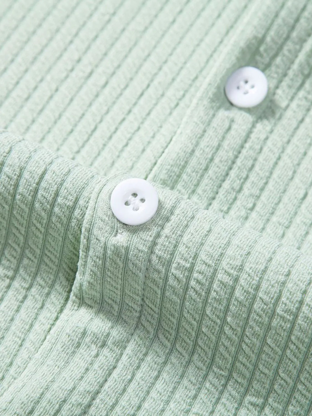 men's men's ribbed short sleeve shirt and shorts set - extra view