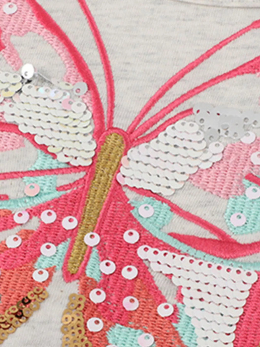 women's children's butterfly sequin rainbow tulle dress - extra view