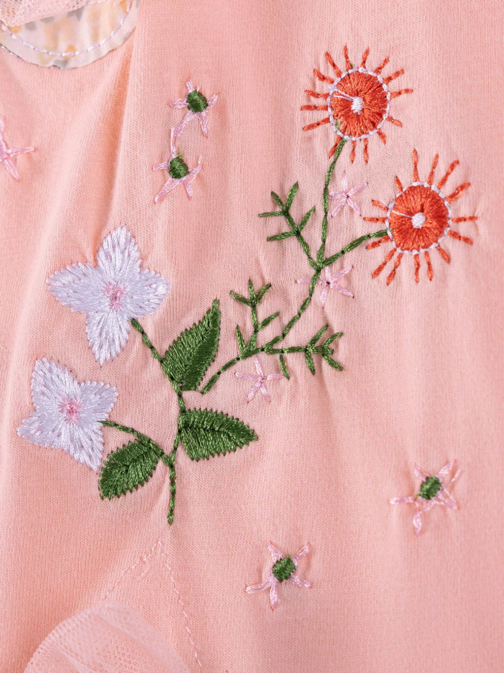 women's children's ruffled hem short sleeve dress - product detail