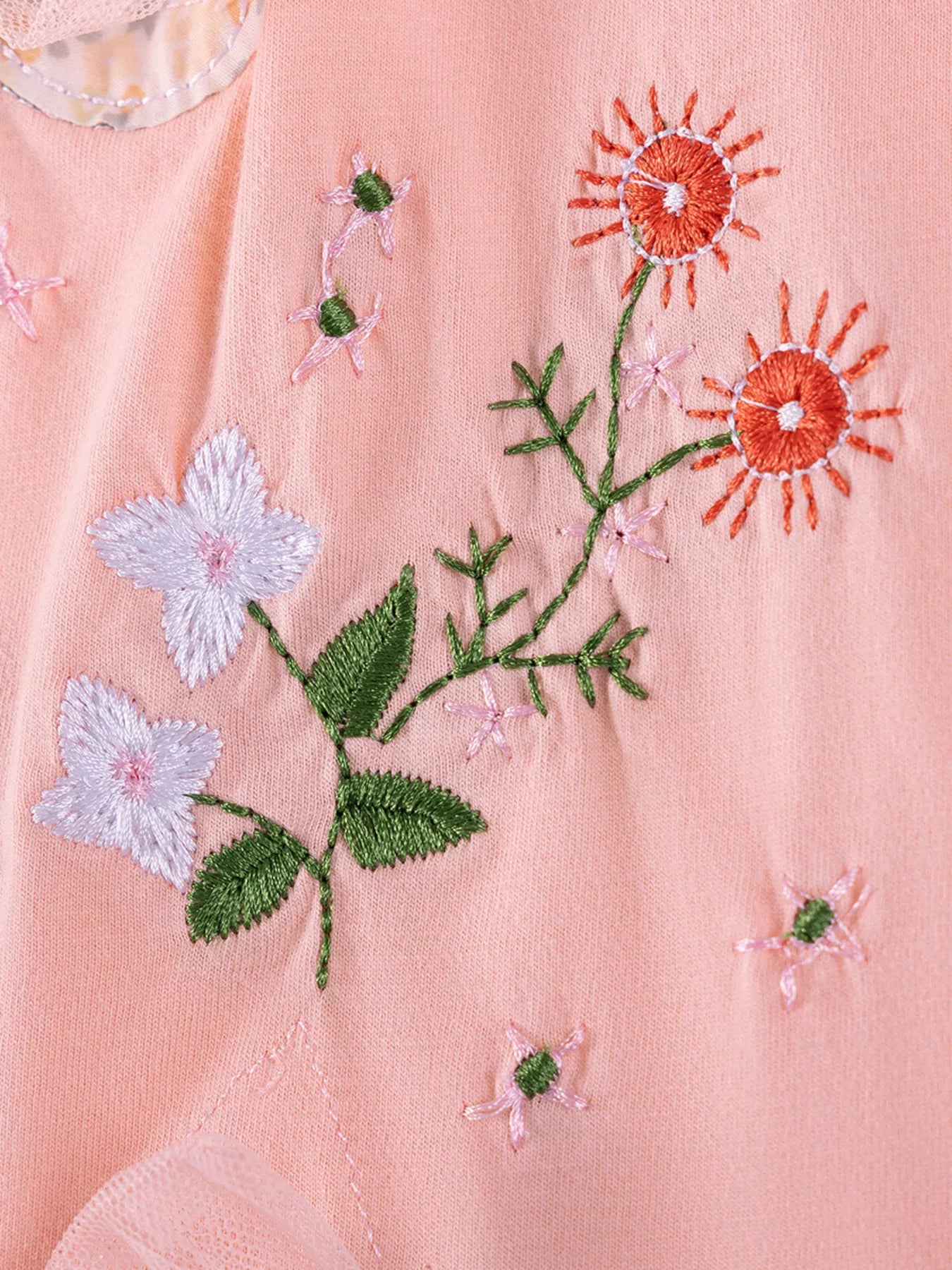 women's children's ruffled hem short sleeve dress - product detail