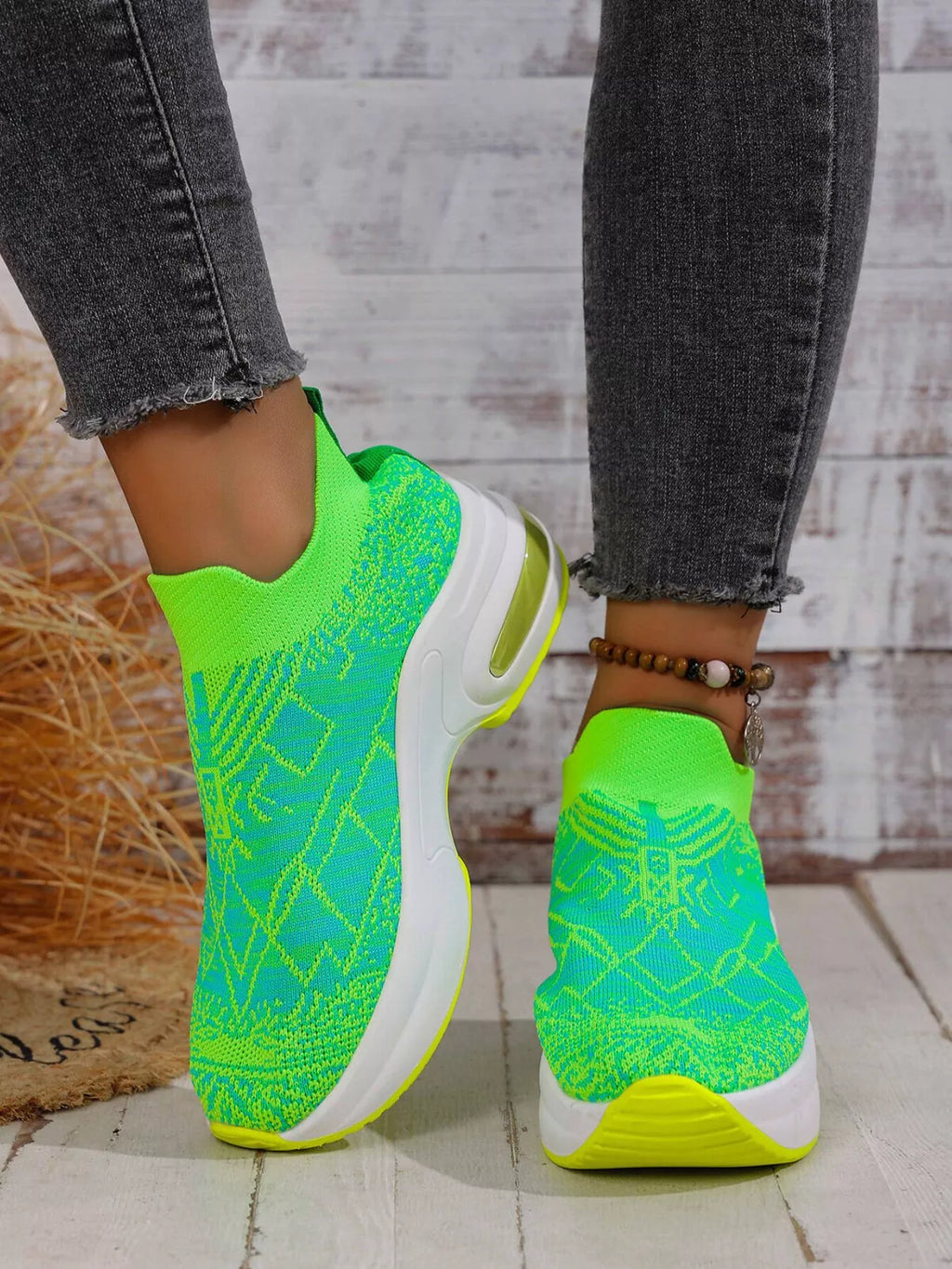 women's mesh round toe platform sneakers - additional image