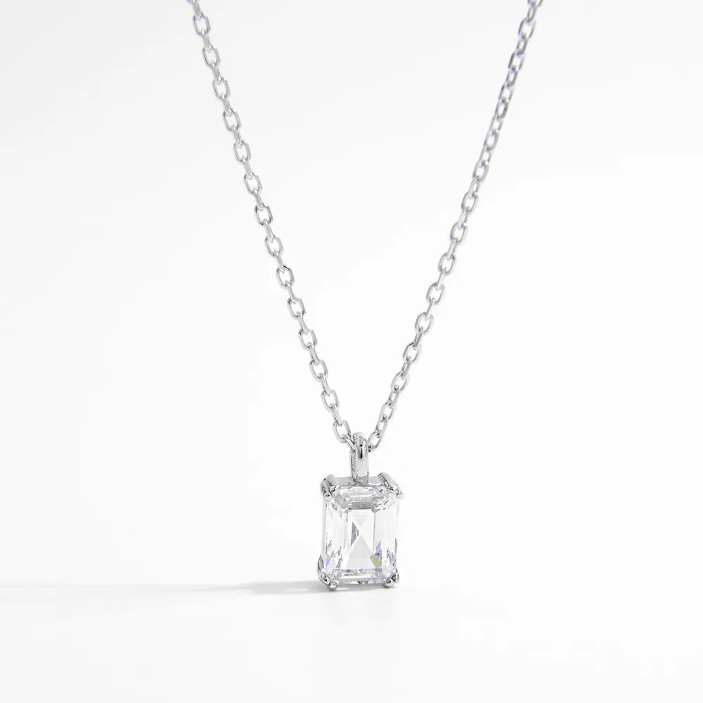 women’s apparel — 925 sterling silver zircon pendant necklace