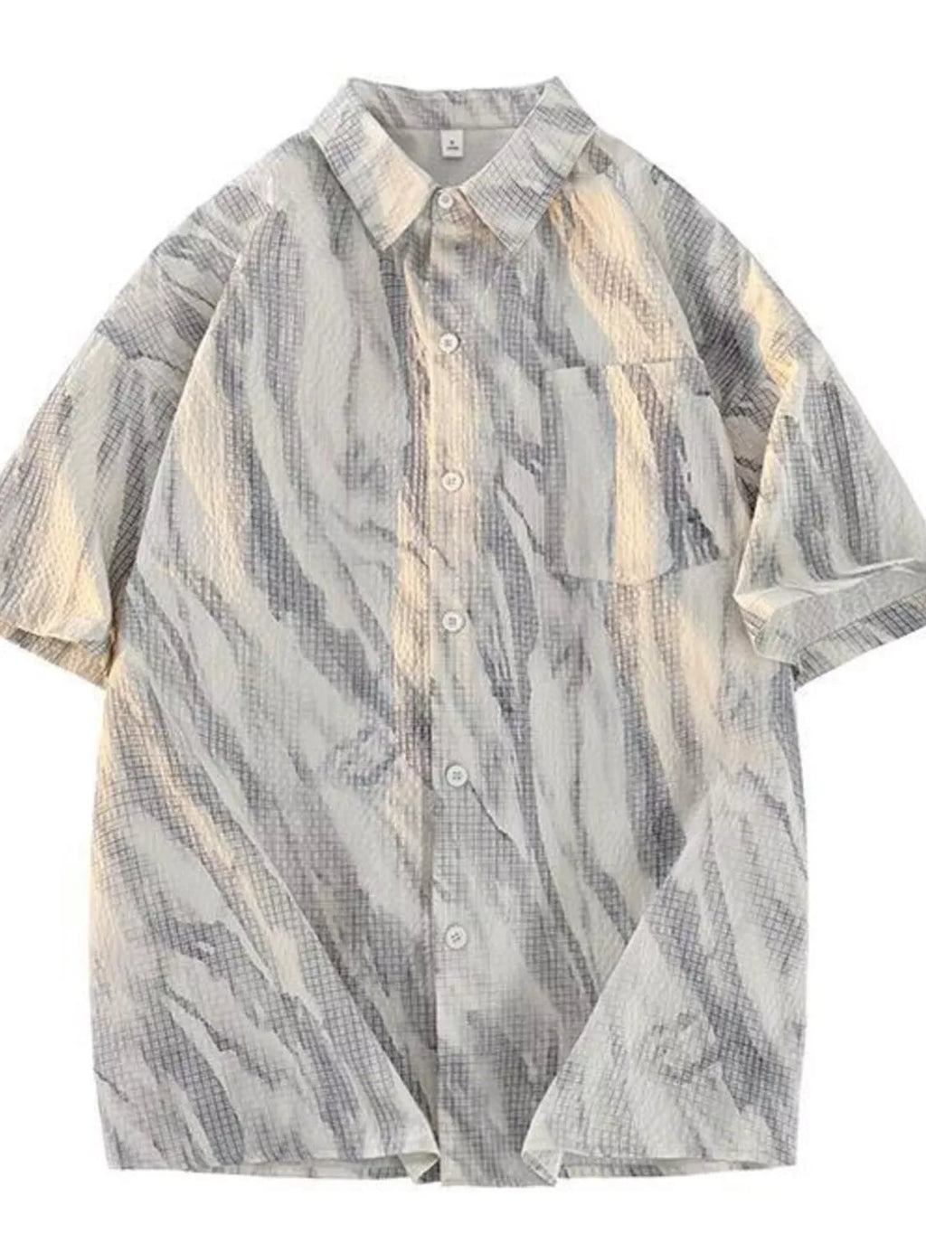 men's men's plus size button up short sleeve shirt - main product image