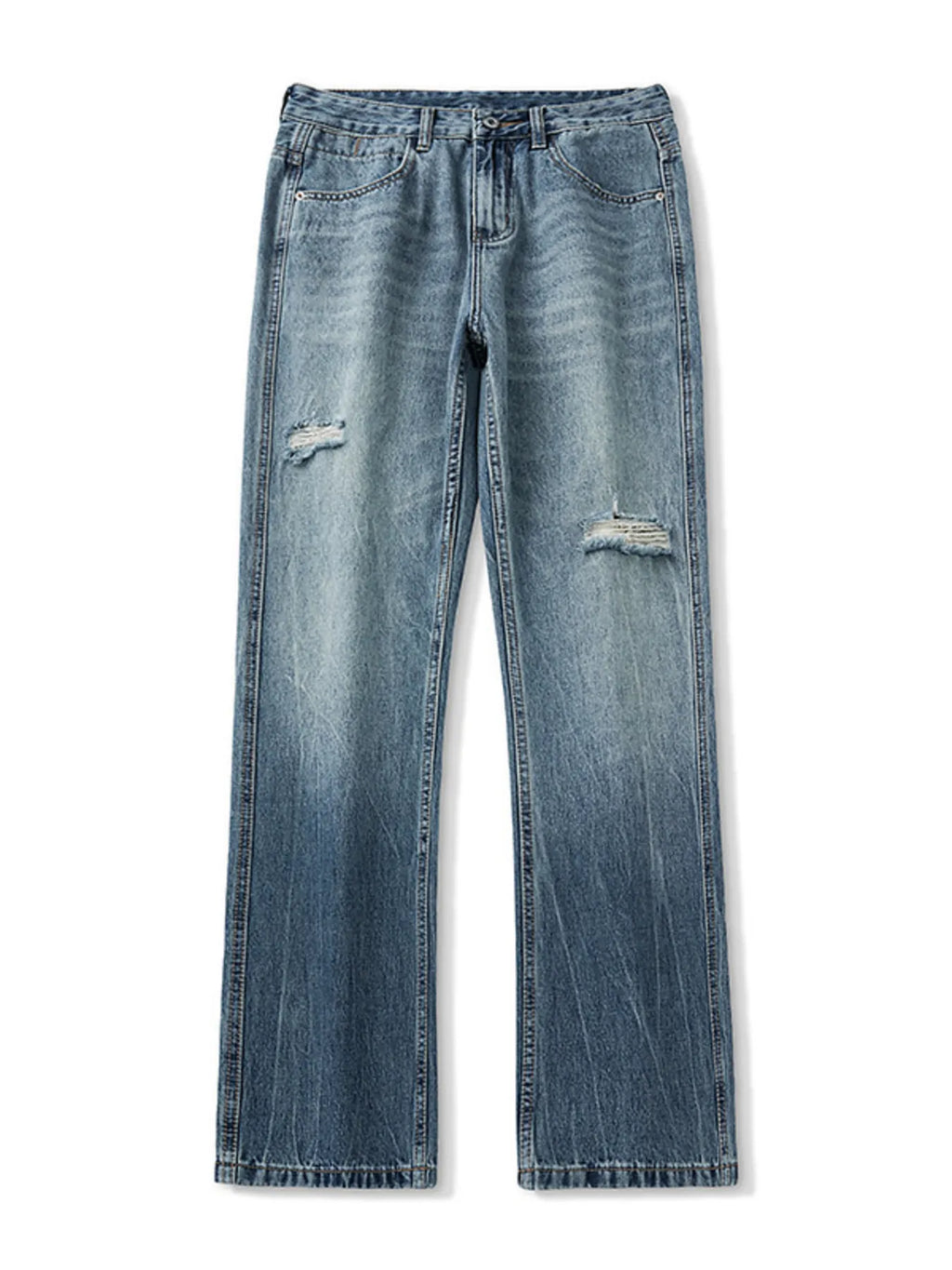men's men's washed ripped bootcut jeans - product detail