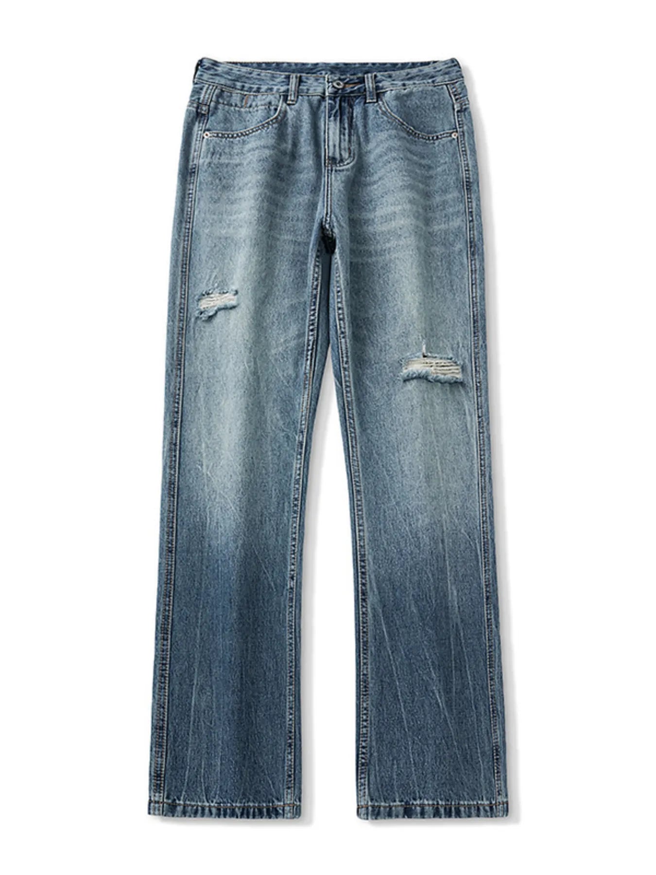 men's men's washed ripped bootcut jeans - product detail