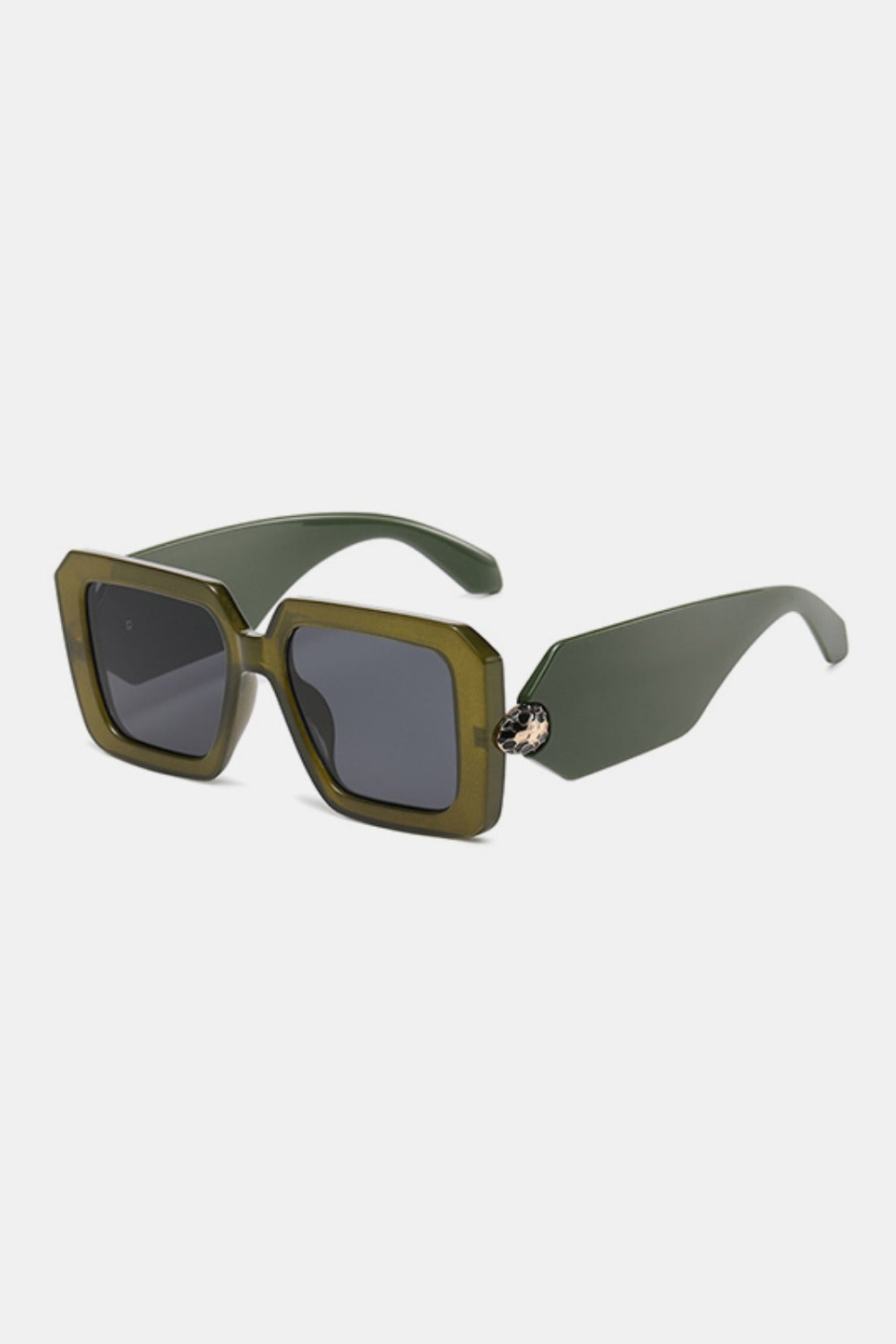 Polycarbonate Frame Square Sunglasses Moss One Size