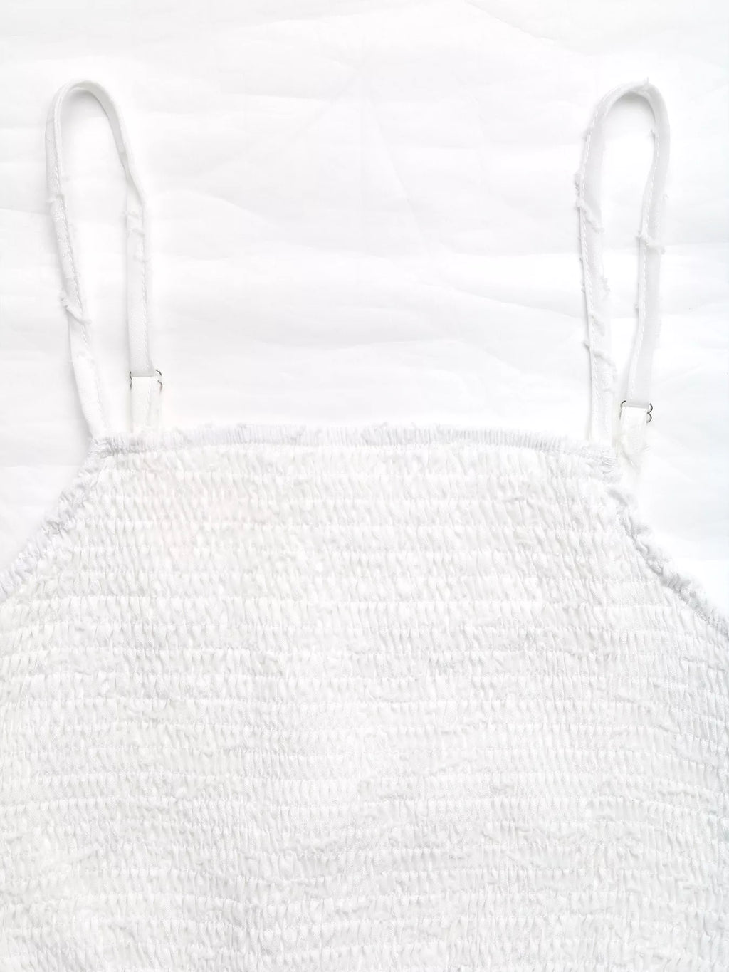 women's smocked crop top & ruffle mini skirt set - additional image