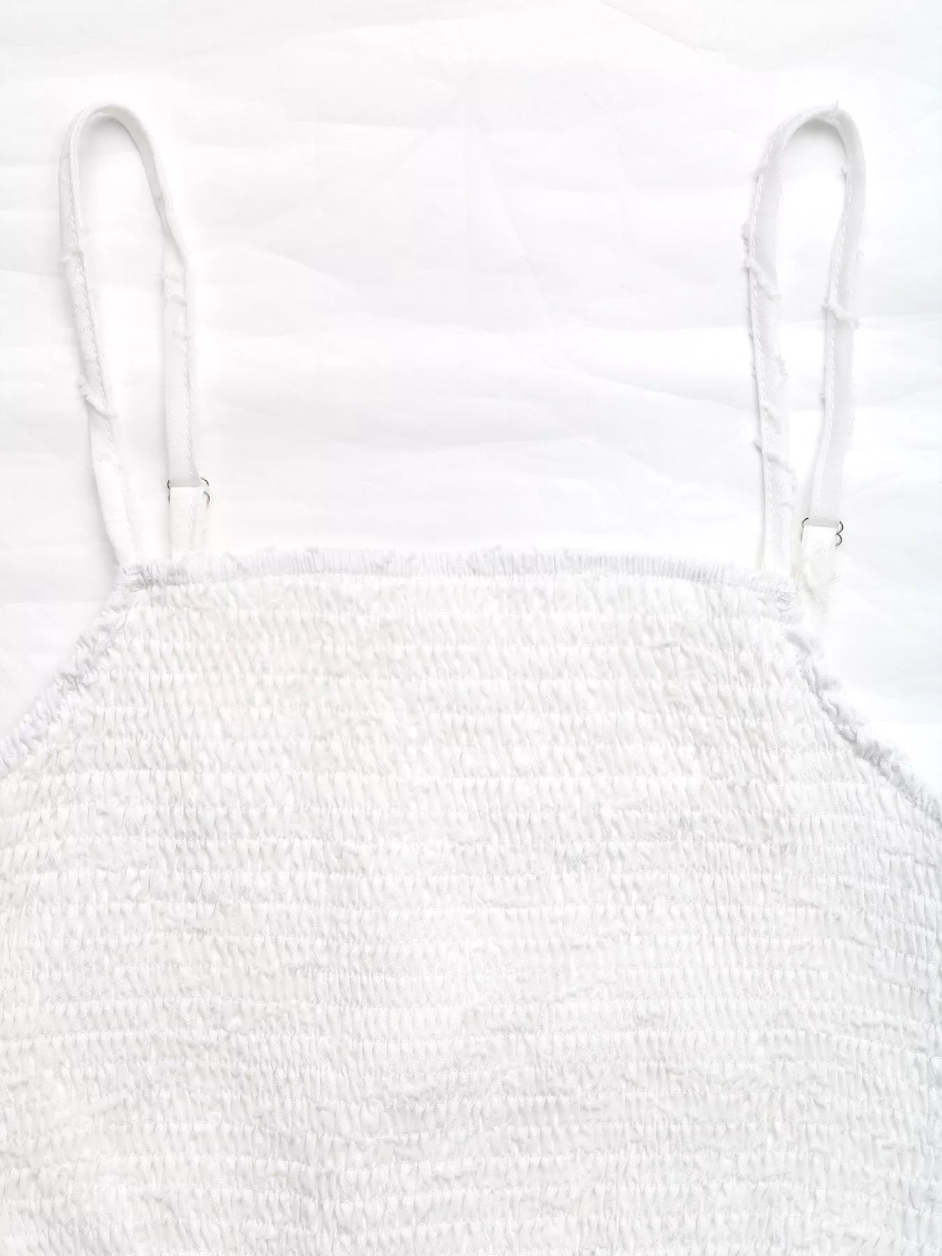 women's smocked crop top & ruffle mini skirt set - additional image