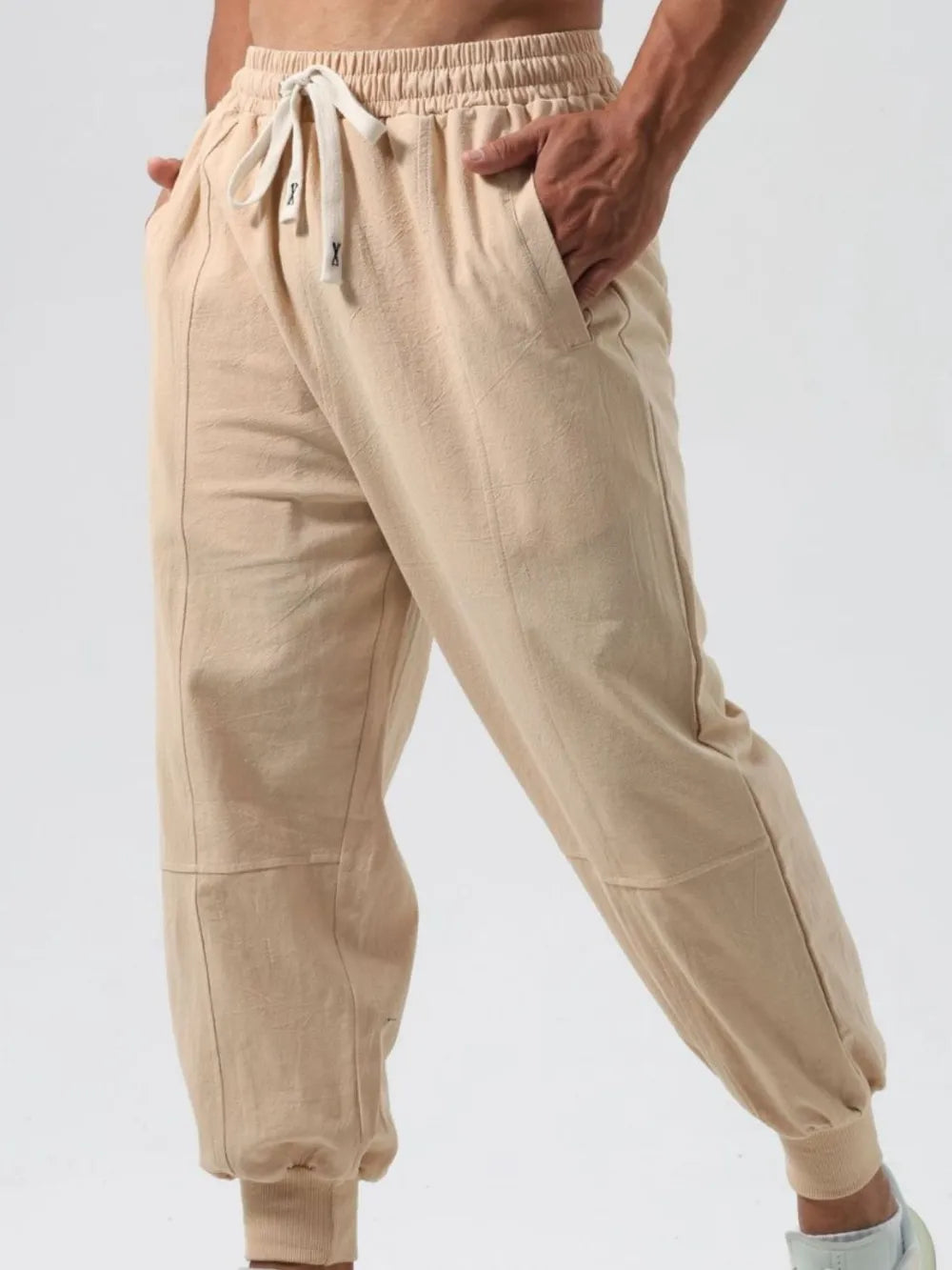 Men's Drawstring Joggers Khaki