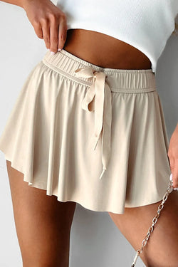 women's drawstring high waist lined active skorts - product showcase
