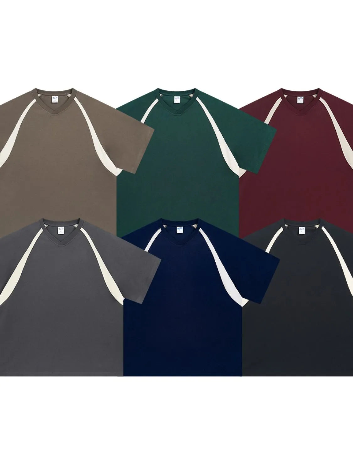 Men's Contrast Round Neck Half Sleeve T-Shirt