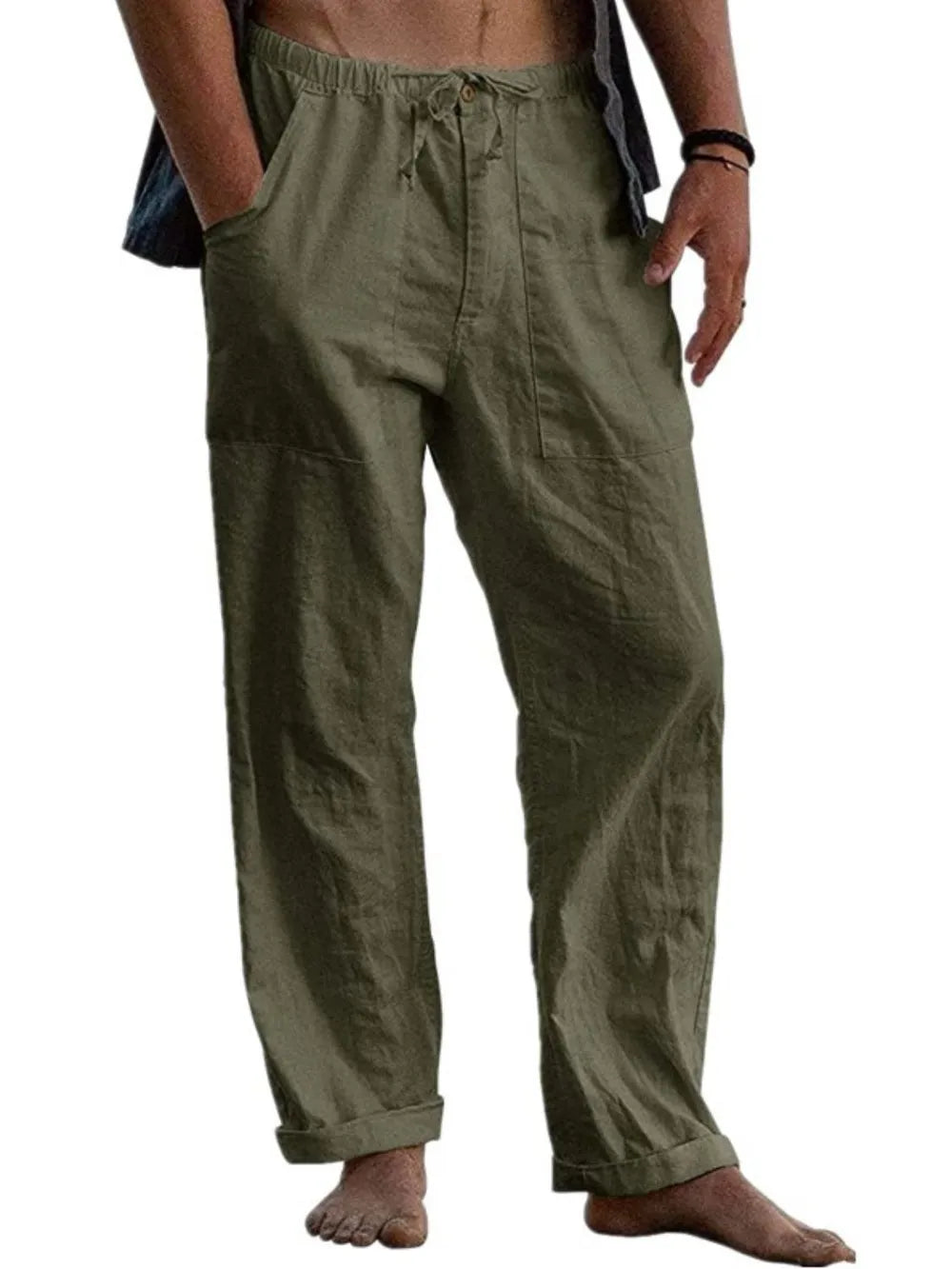 Men's Full Size Loose Fit Pants Plus Size Moss