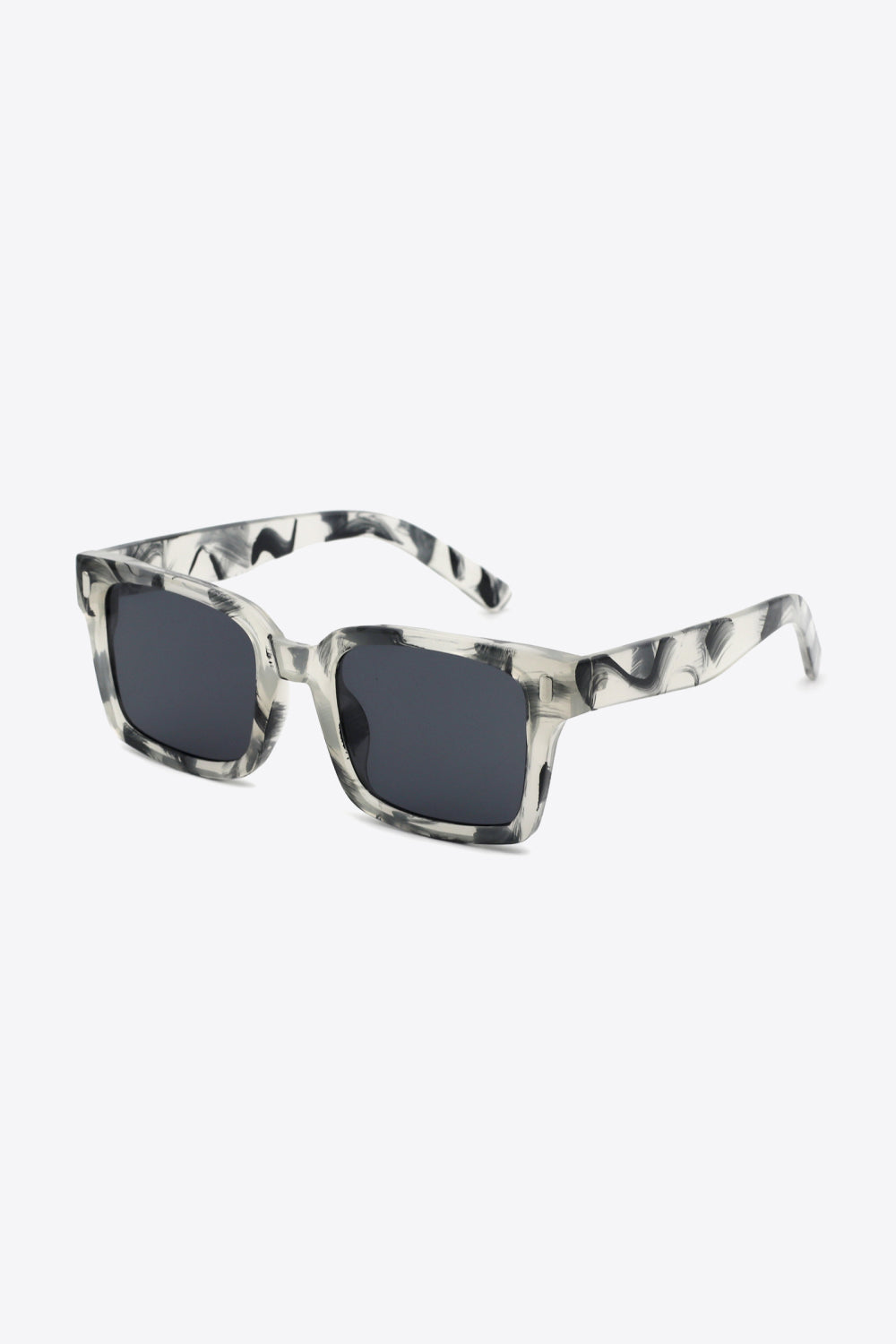 UV400 Polycarbonate Square Sunglasses Black One Size