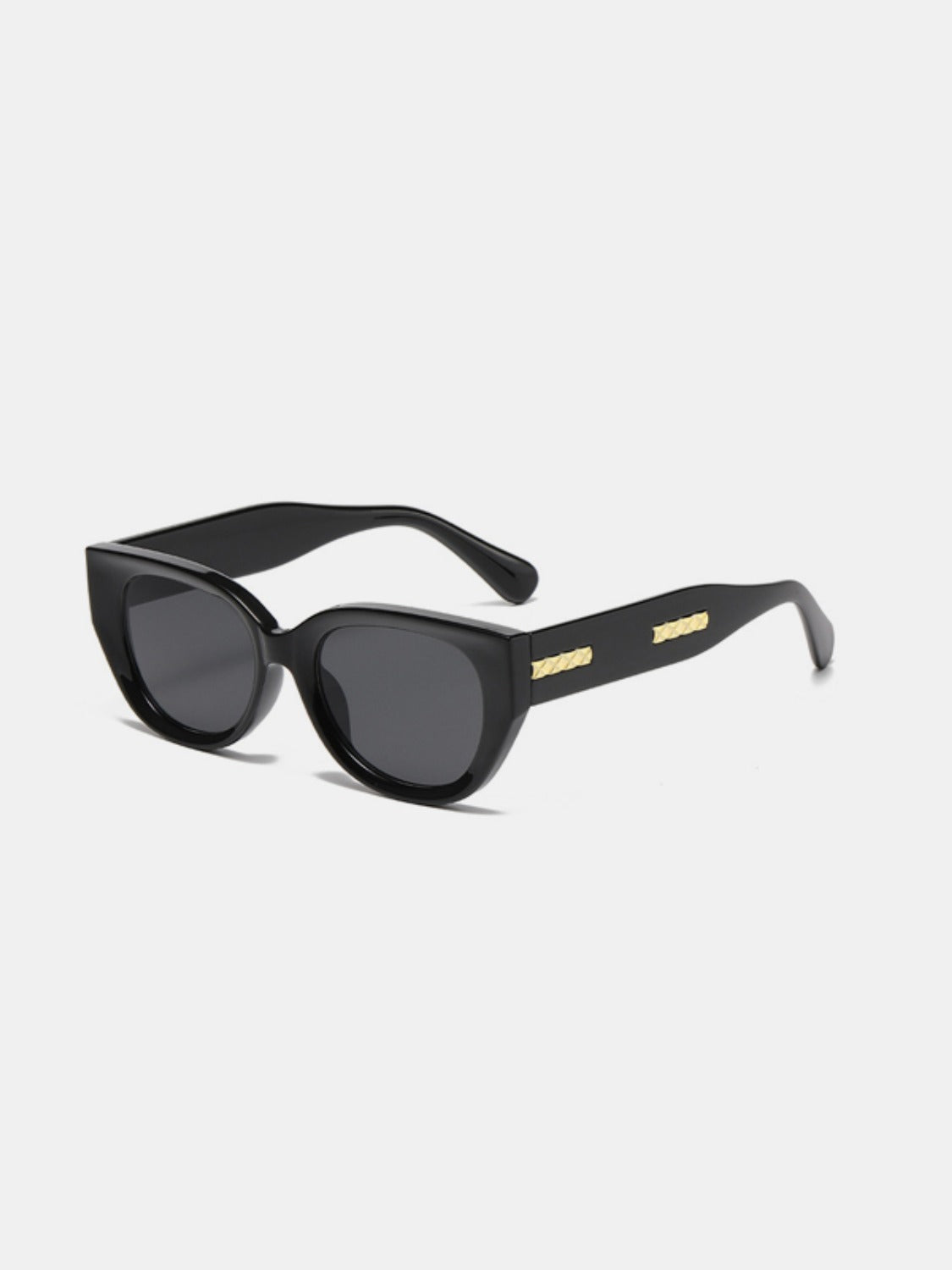 Cat Eye Polycarbonate Frame Sunglasses Black One Size