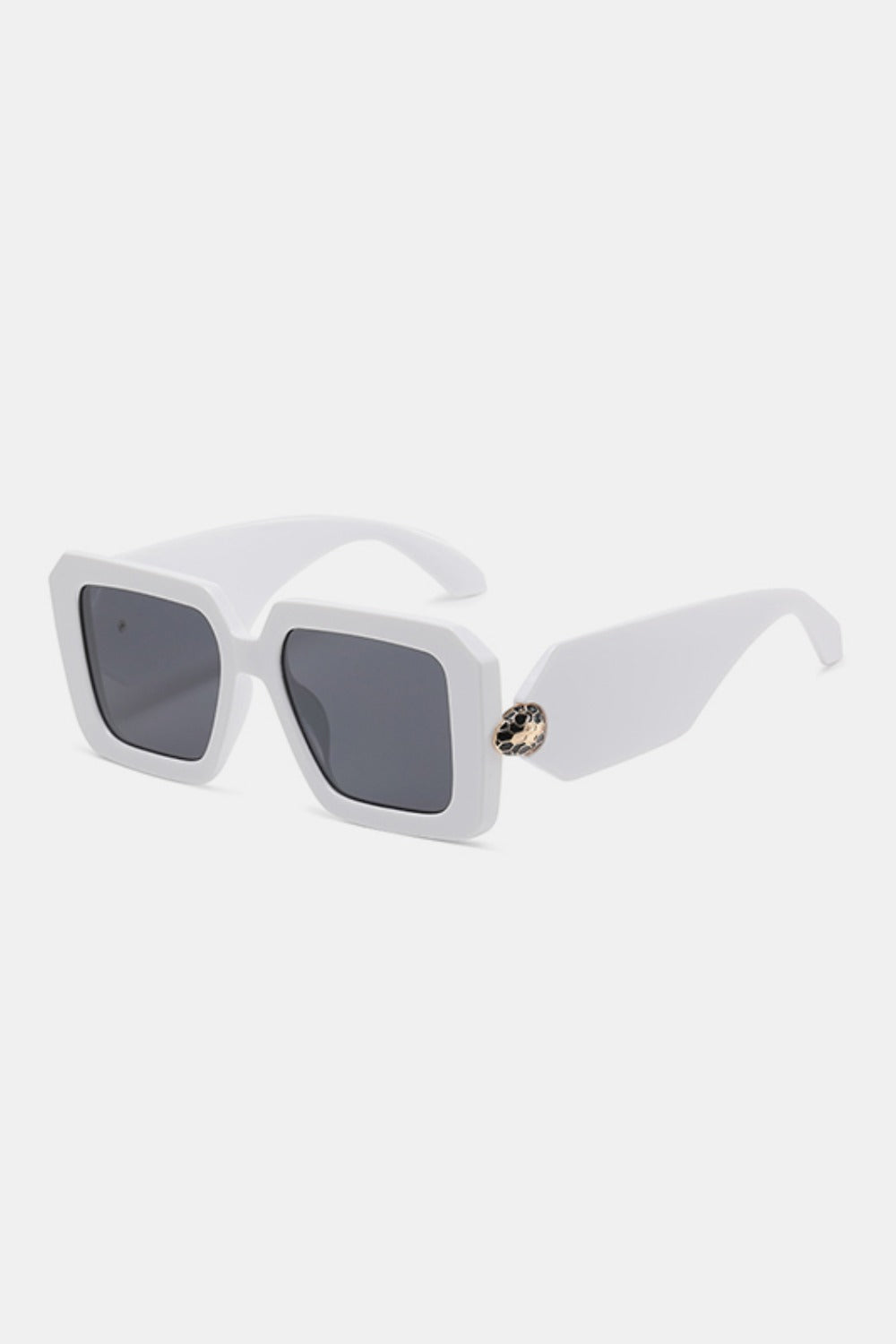 Polycarbonate Frame Square Sunglasses White One Size