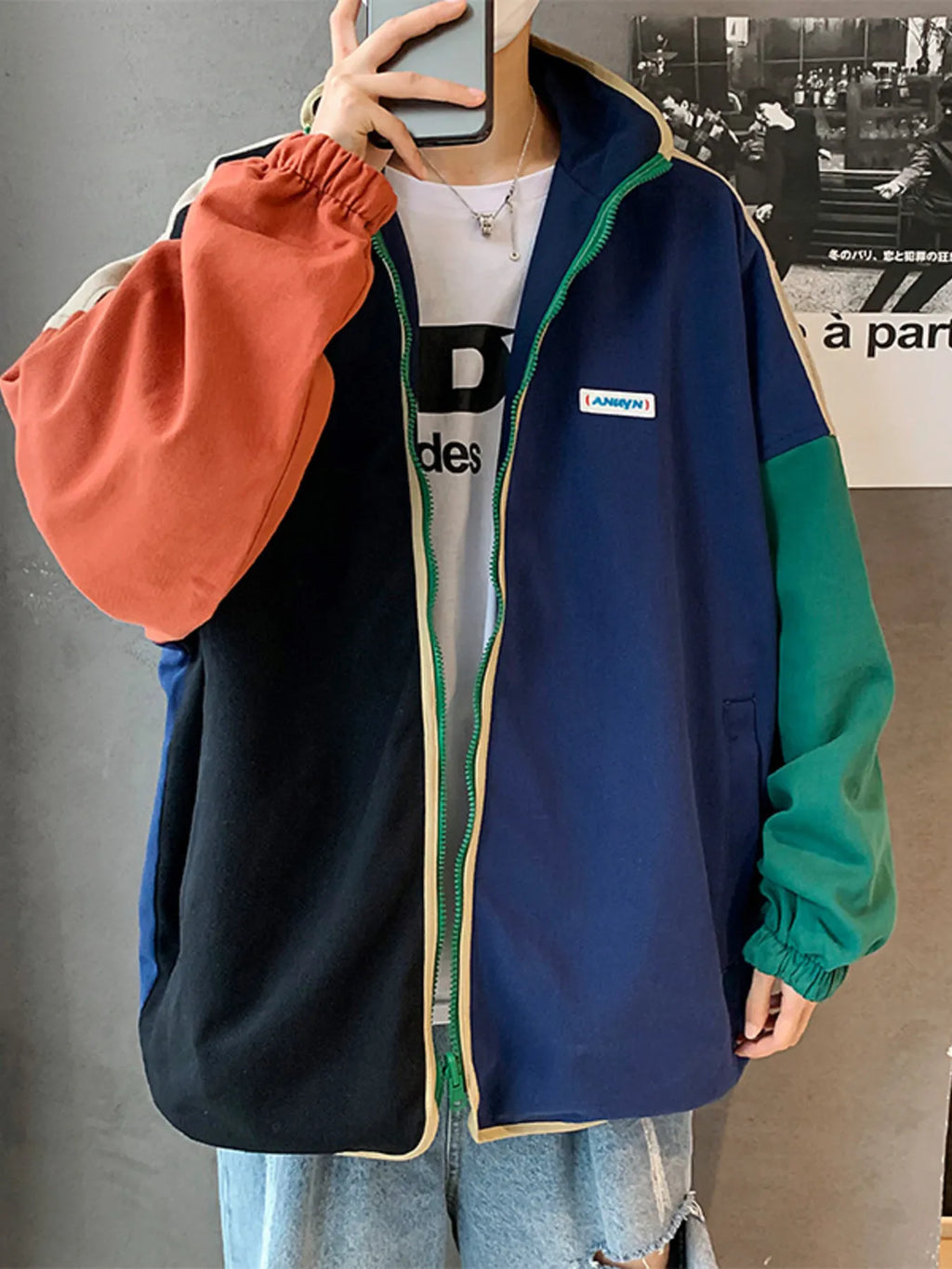men’s double-breasted lined coat with fleece interior