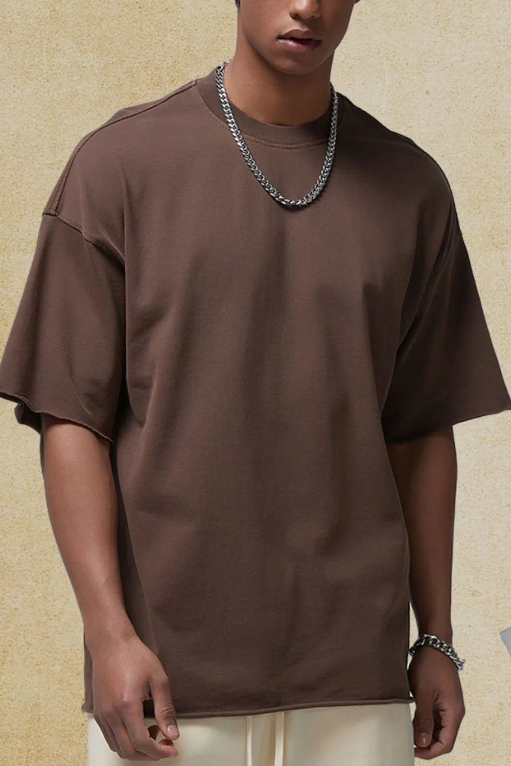 men's round neck half sleeve t-shirt men’s casual tee