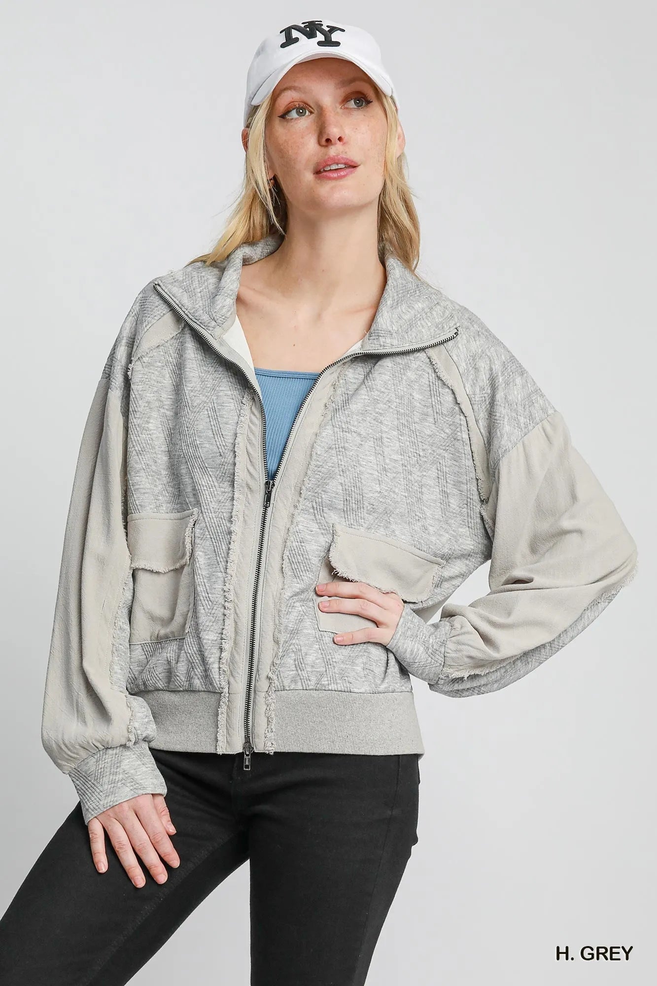 puffer outerwear jacket on a hanger
