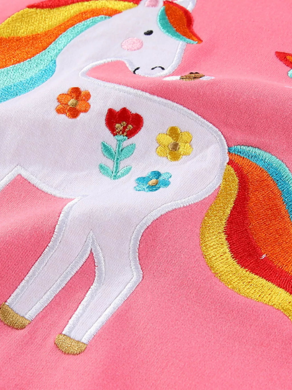 women's children's unicorn embroidered sweatshirt - additional angle